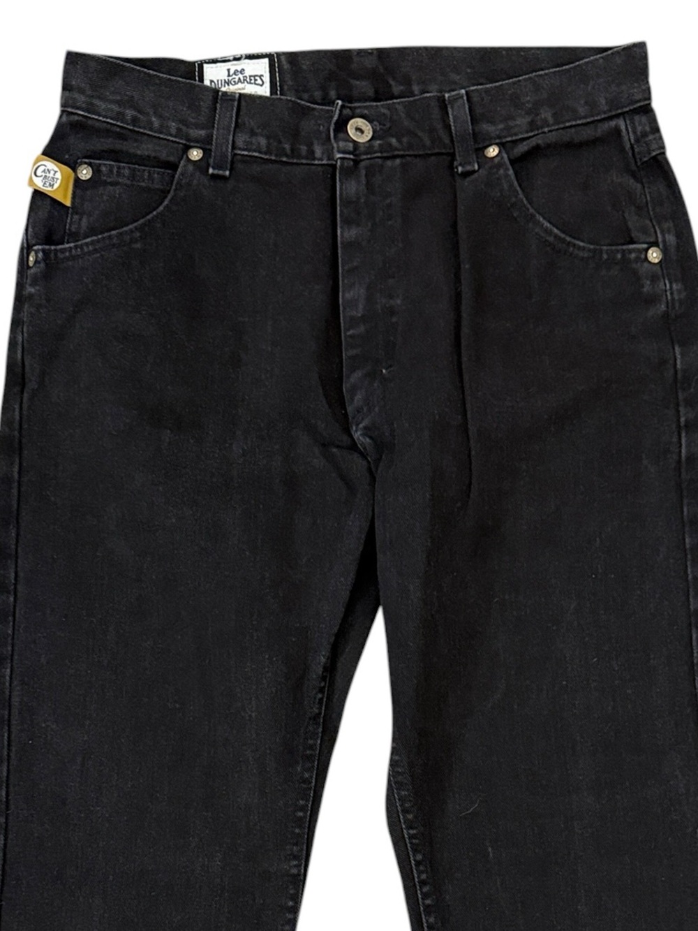 Vintage 90s Lee Dungarees Can't Bust Em Black Wash 31… - Gem